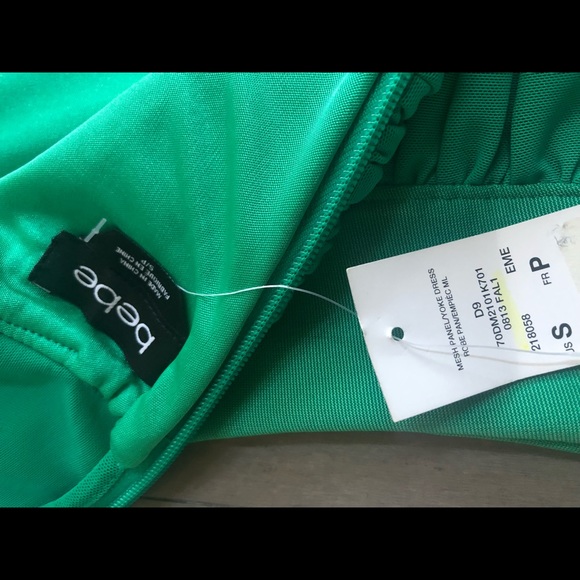 🔥bebe mesh panel/yoke dress size small - Picture 4 of 5